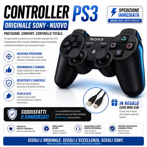 Controller ps3 originale sony - ps3,